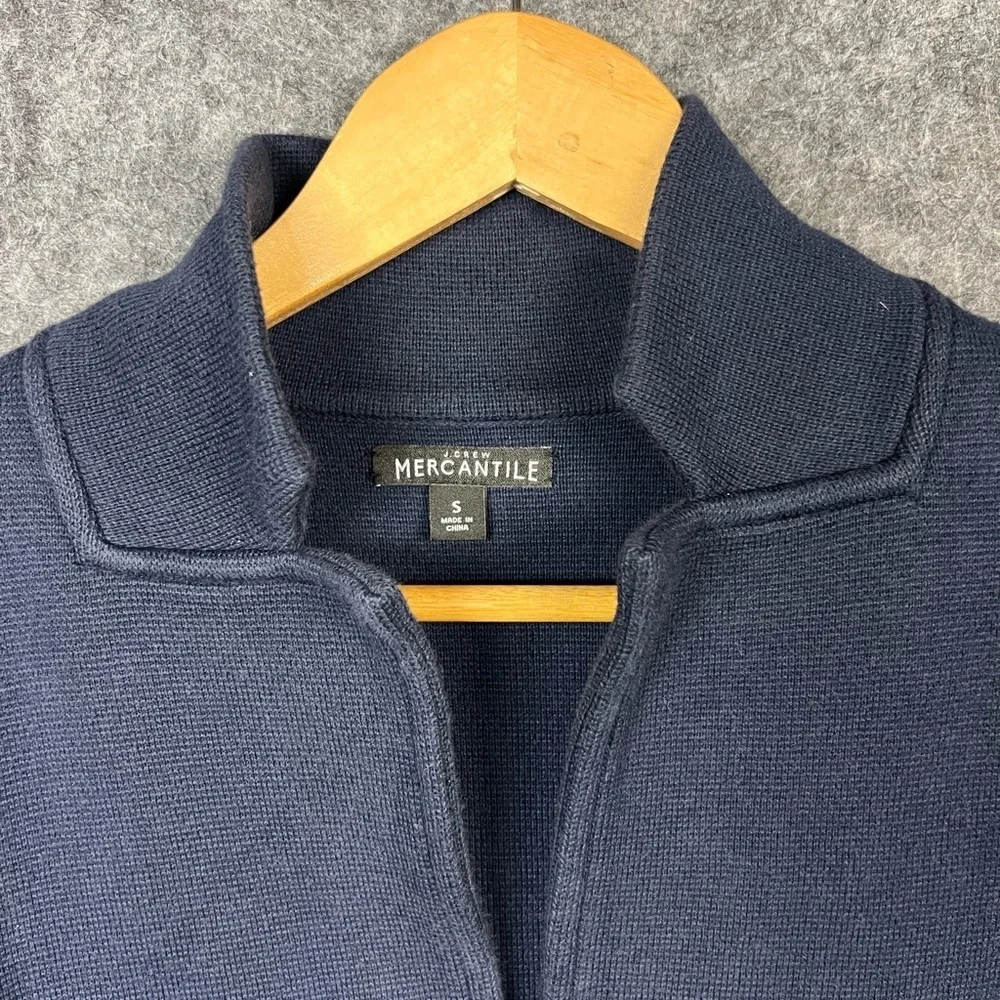 J.Crew Mercantile‎ Navy Blue Cotton Knit Blazer / Cardigan Women’s Size Small